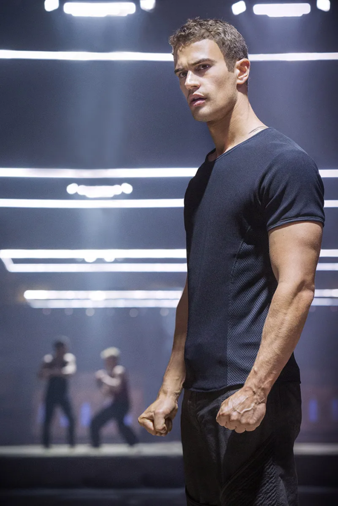 Theo James playing the character Tobias "Four" Eaton in a scene from the film Divergent