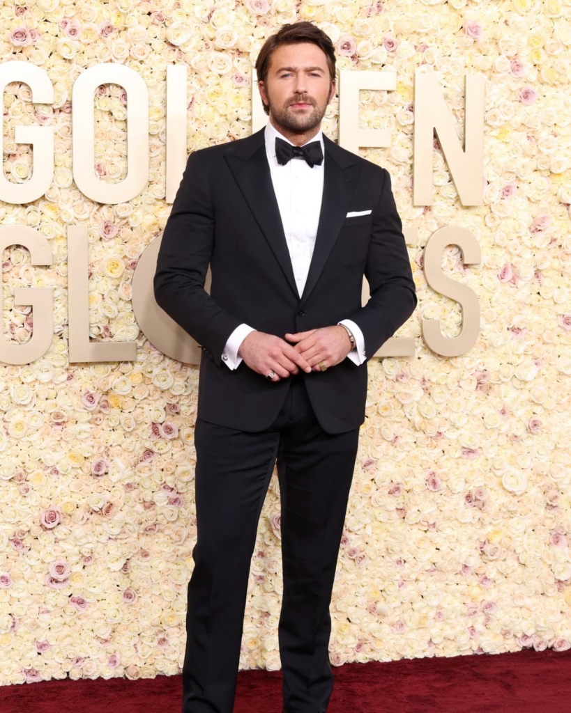 Brandon Sklenar attends the 81st Golden Globe Awards in Los Angeles