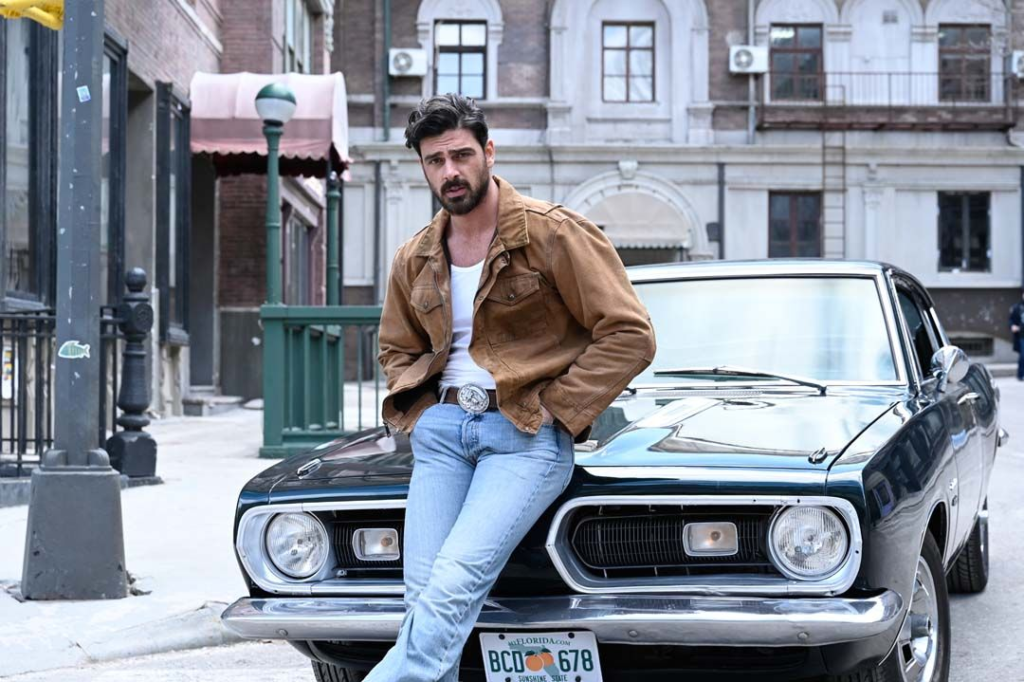 Italian actor Michele Morrone in a scene from the 2024 film Subservience