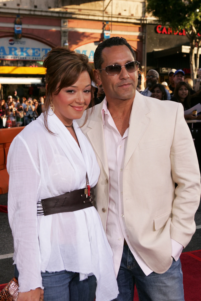Leah Remini and Angelo Pagán