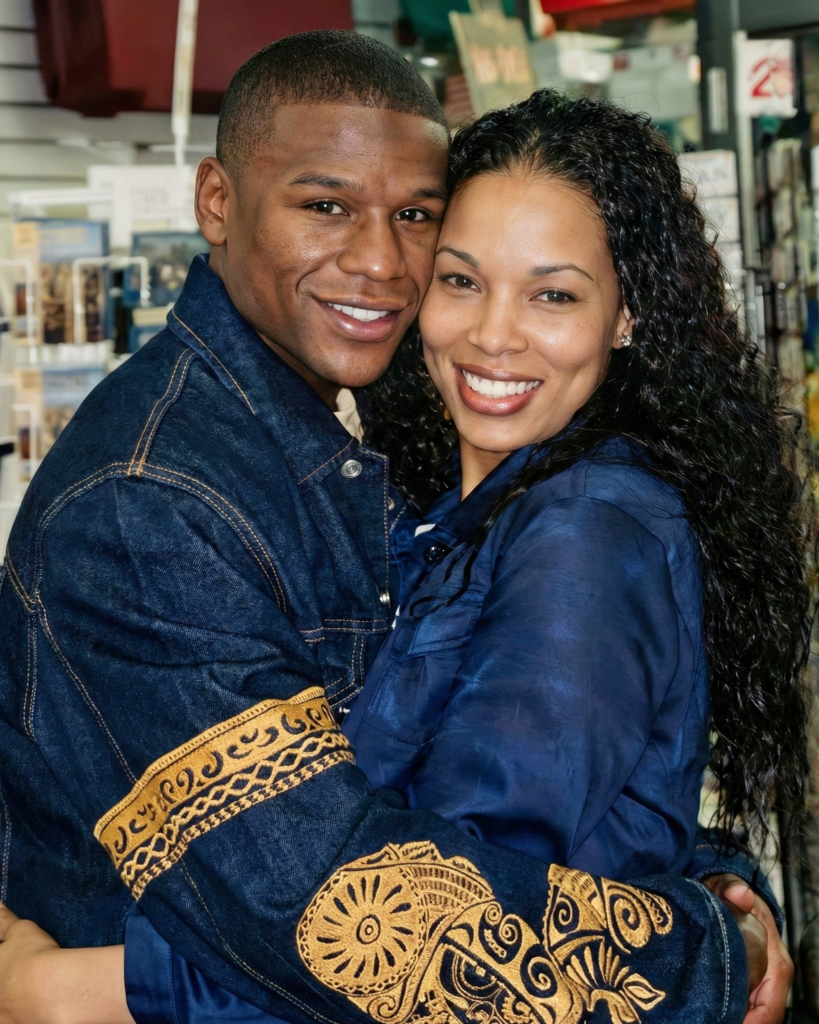 Floyd Mayweather Jr. with his former longtime partner, Josie Harris, who passed away in March 2020