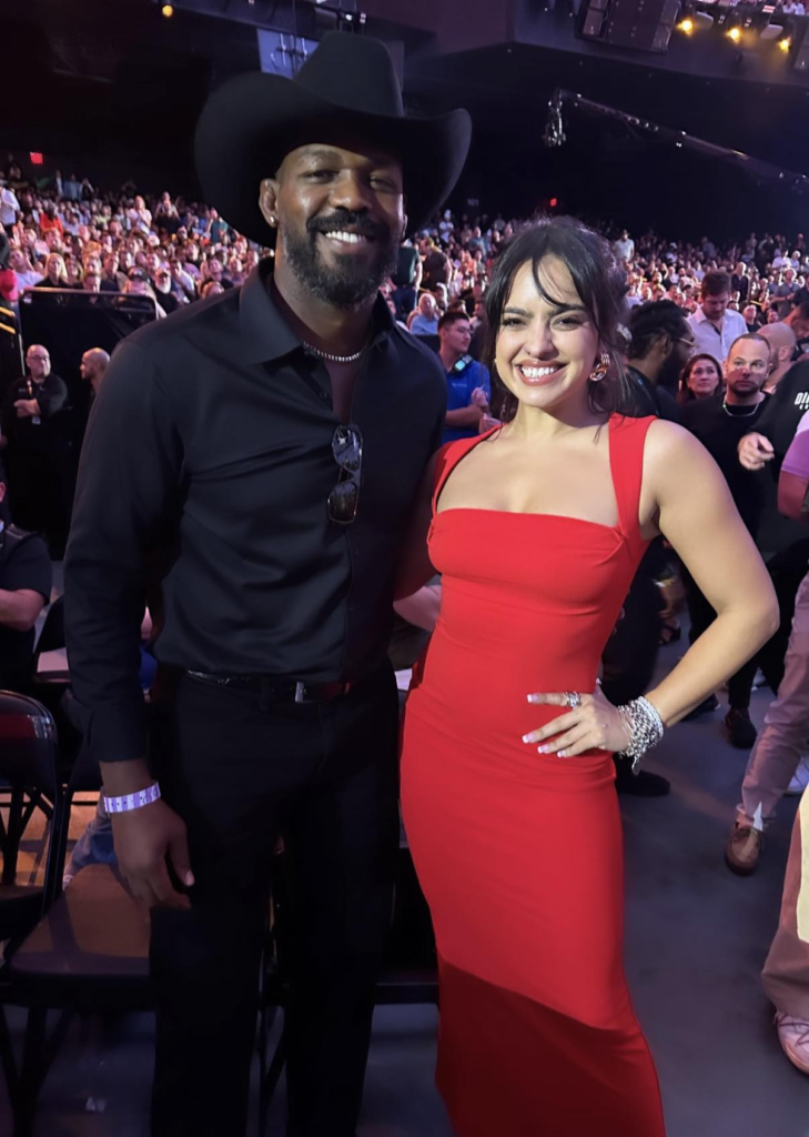Jon Jones and Nina Drama at an event