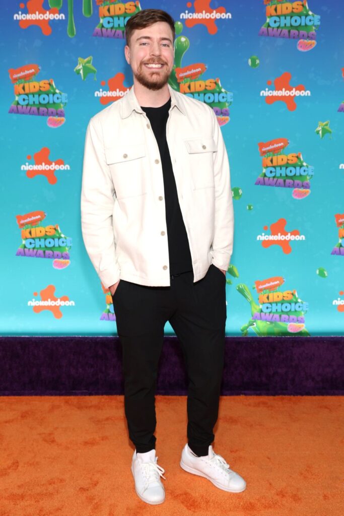 YouTuber Jimmy Donaldson, known as MrBeast, attending the 2023 Kids' Choice Awards