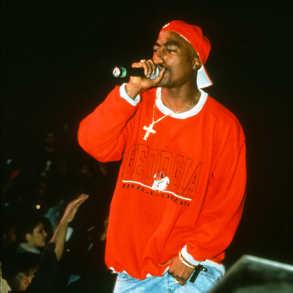 Tupac Shakur performing live