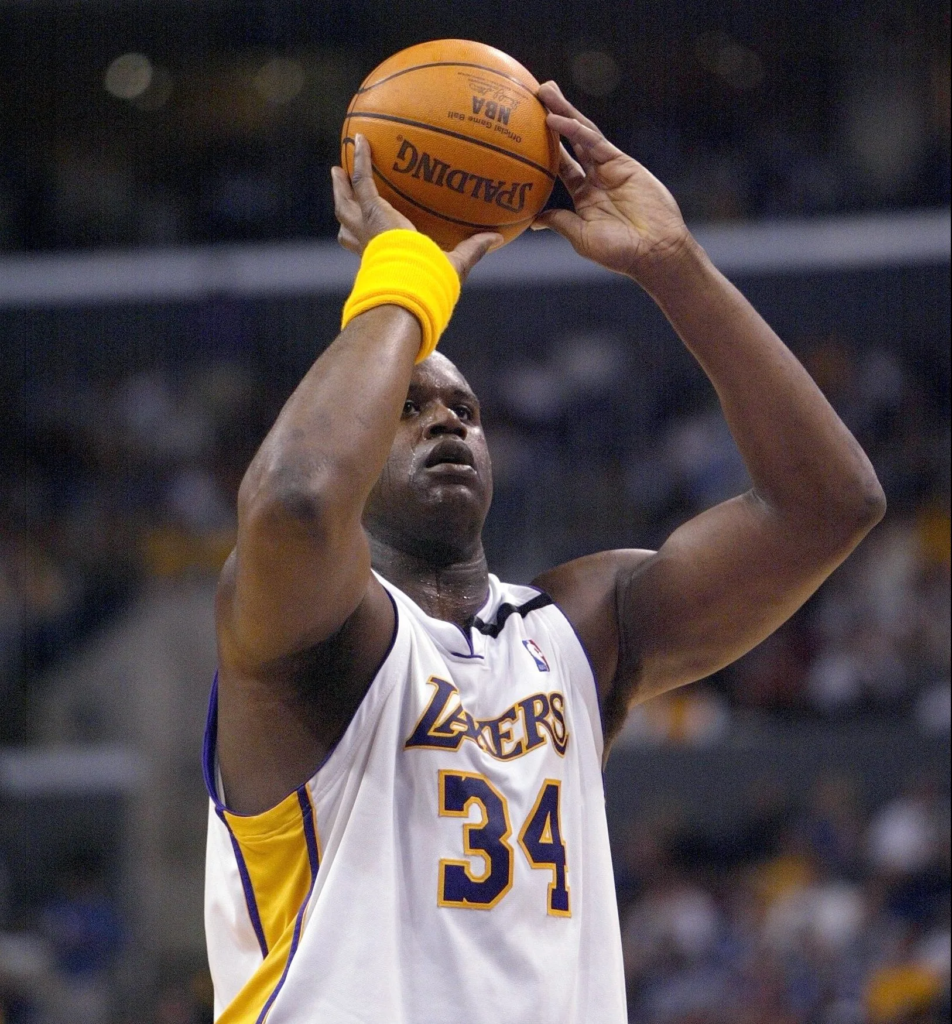 NBA legend Shaquille O'Neal during his time playing for the Los Angeles Lakers