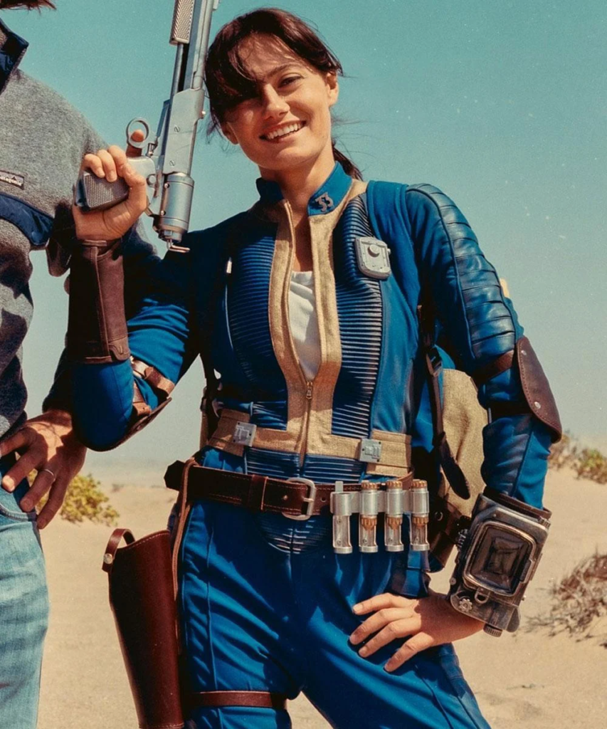 actress Ella Purnell as Lucy MacLean in the Prime Video series Fallout