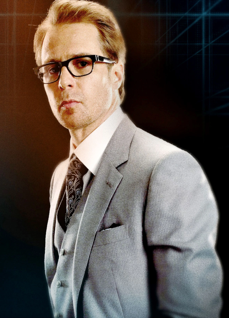Justin Hammer, a character portrayed by actor Sam Rockwell in the Marvel Cinematic Universe