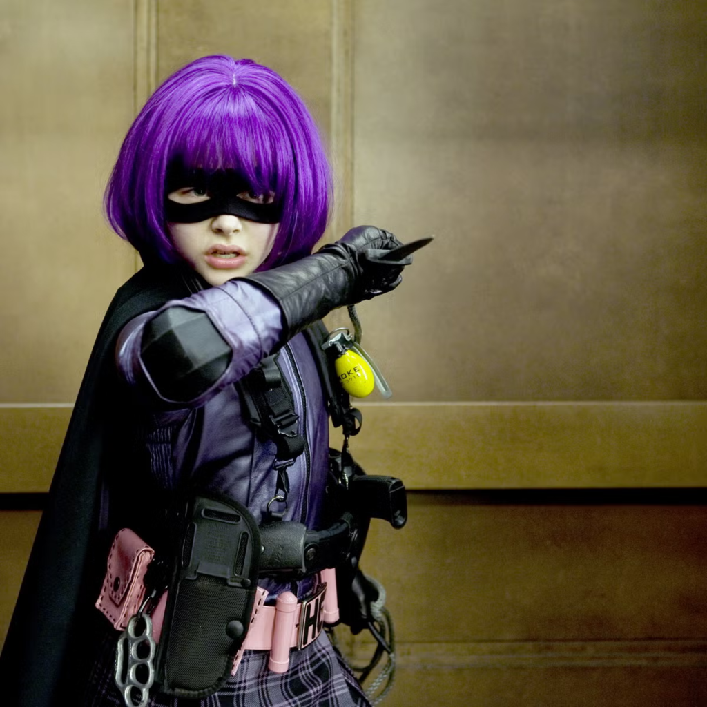 the character, Hit-Girl, played by Chloë Grace Moretz in the 2010 film Kick-Ass