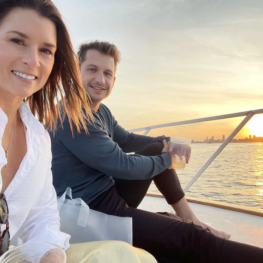 Danica Patrick and Carter Comstock