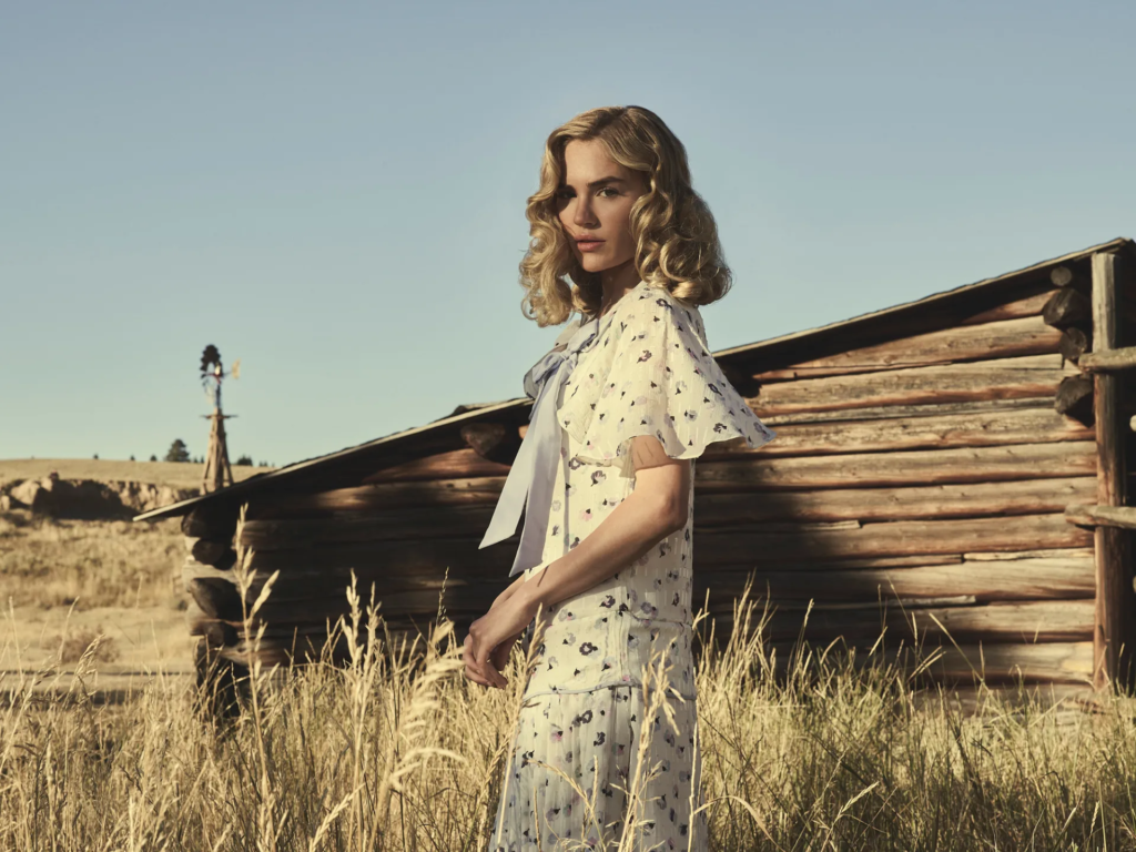 Michelle Randolph in her role as Elizabeth Strafford in the Yellowstone prequel series, 1923