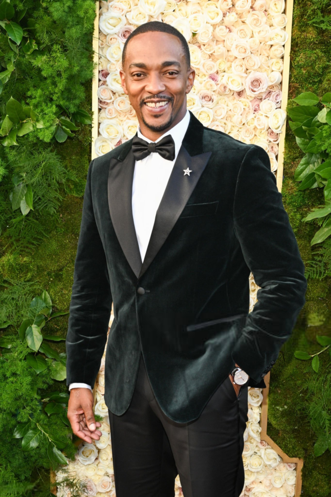 actor Anthony Mackie attending the 83rd Golden Globe Awards in January 2025