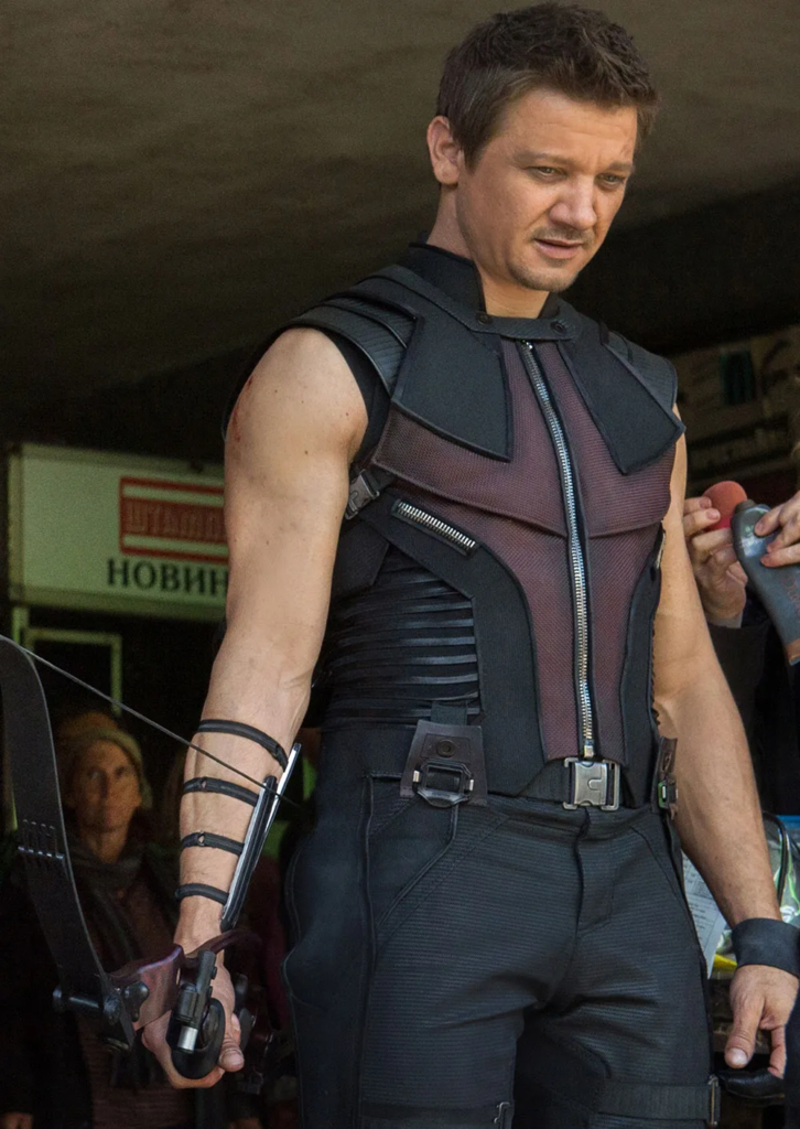 Clint Barton, also known as Hawkeye, portrayed by actor Jeremy Renner in the 2012 Marvel film The Avengers