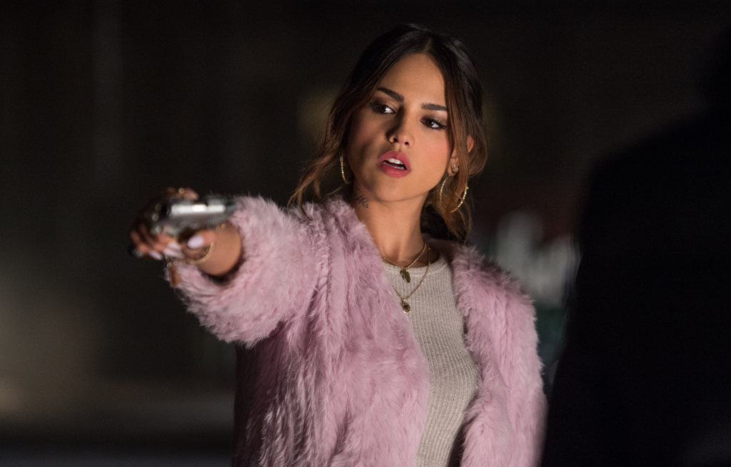 Eiza González in her role as Darling from the 2017 action film Baby Driver