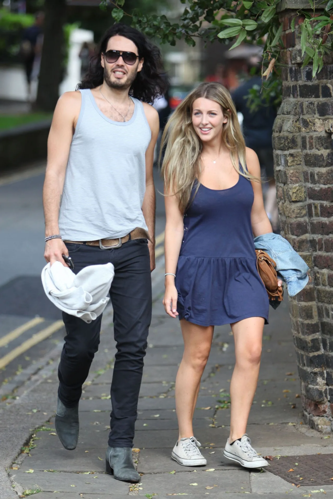 Russell Brand and Laura Gallacher