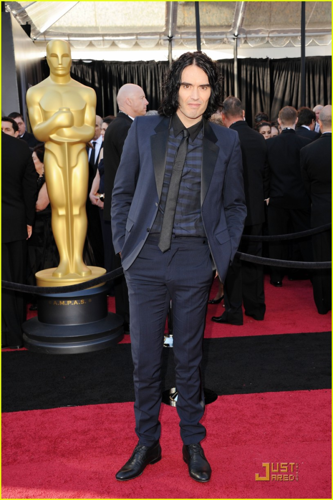 comedian and actor Russell Brand on the red carpet at the 83rd Academy Awards in February 2011