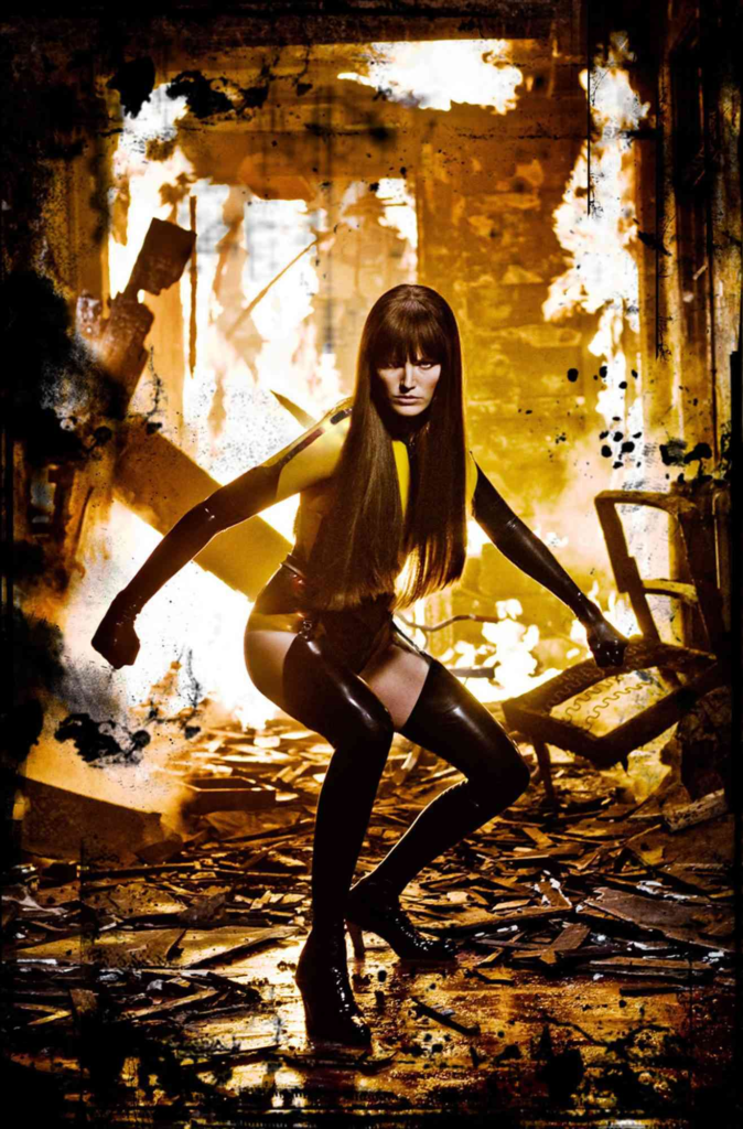 Malin Åkerman as the character Silk Spectre II from the 2009 film Watchmen