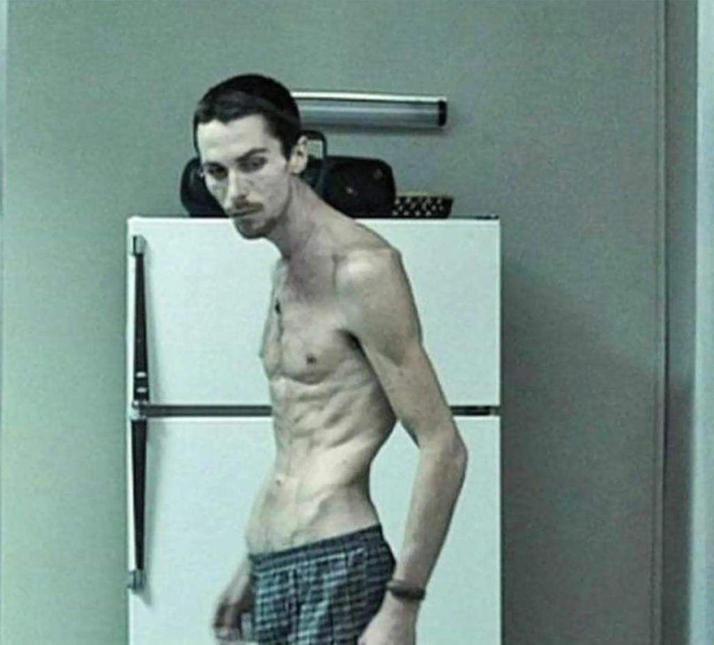 Christian Bale in his role as Trevor Reznik in the 2004 psychological thriller The Machinist