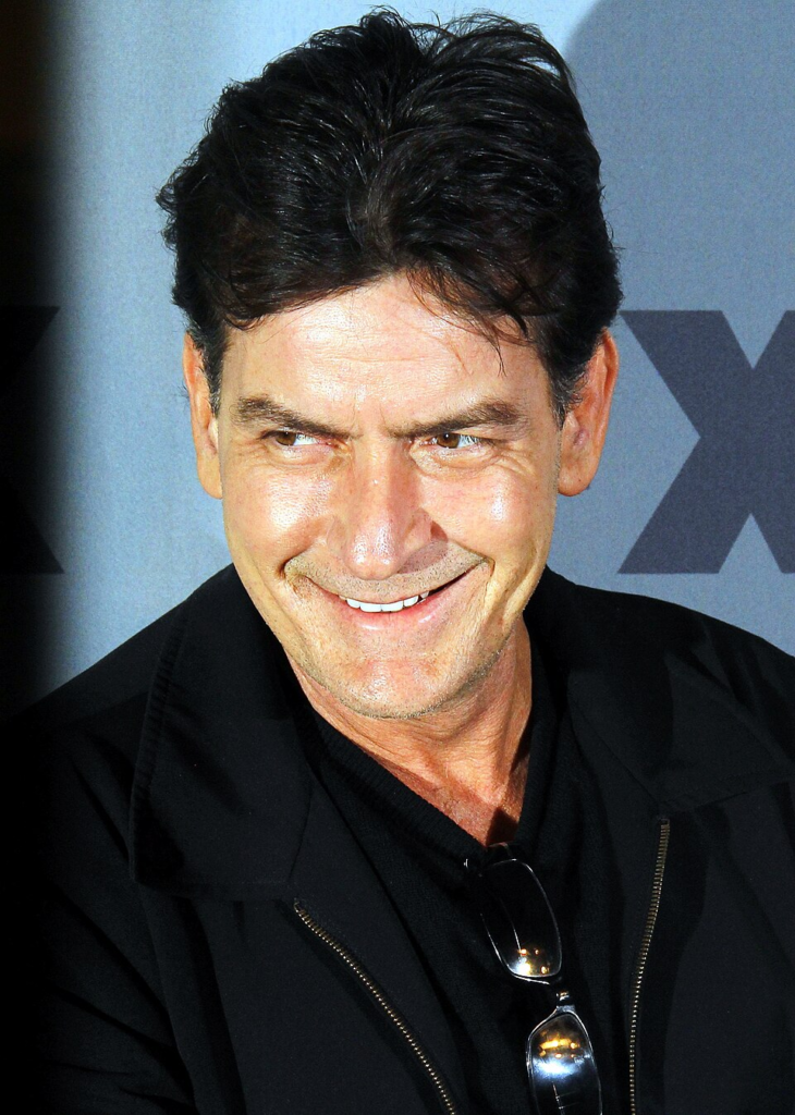 Charlie Sheen smiling