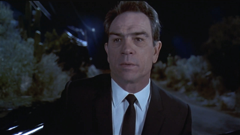 Tommy Lee Jones as Agent K in the 1997 sci-fi comedy film Men in Black