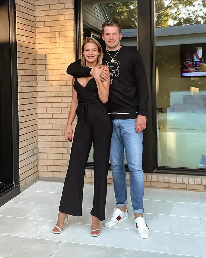 Luka Dončić and Anamaria Goltes