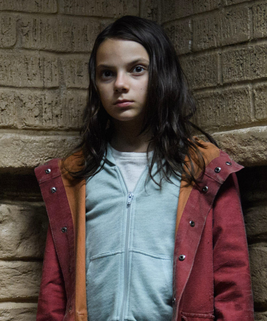 Dafne Keen as Laura Kinney in the 2017 film Logan