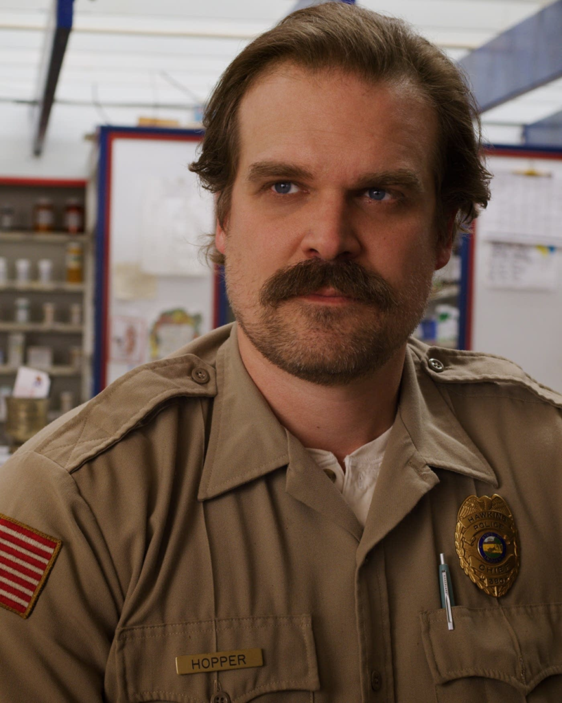 David Harbour in character as Chief Jim Hopper from the Netflix series Stranger Things