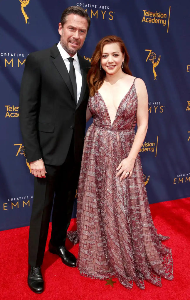 Alyson Hannigan and Alexis Denisof attending the 2018 Creative Arts Emmy Awards in Los Angeles