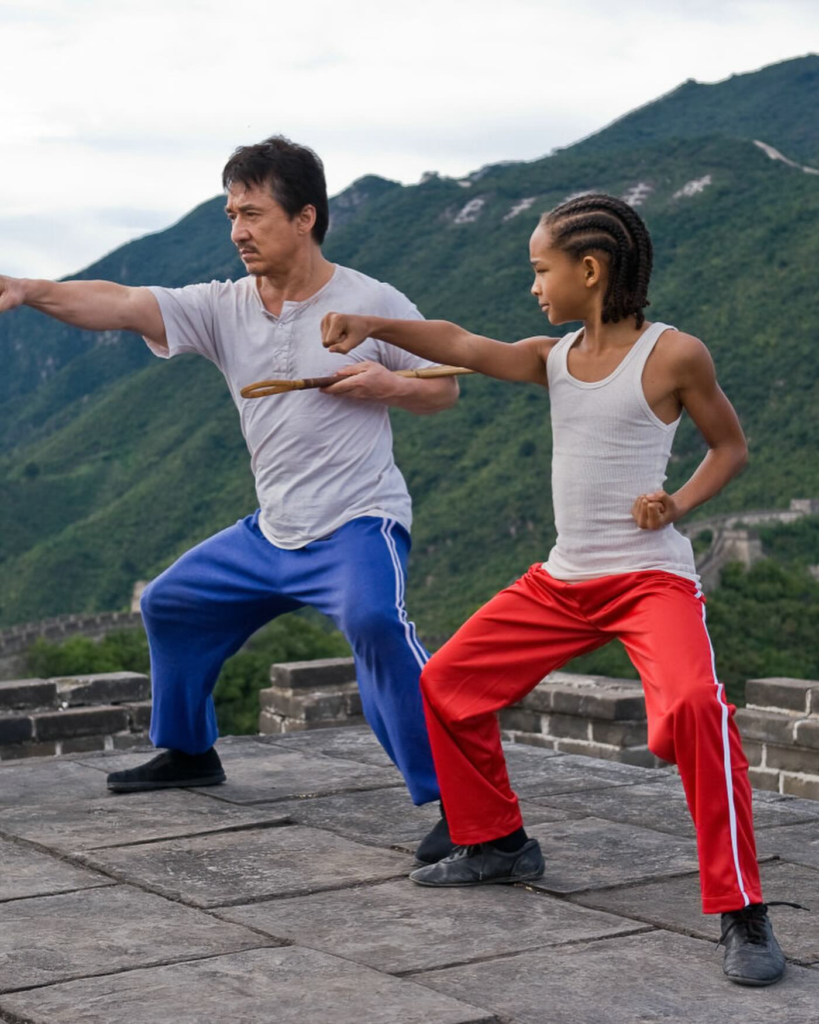 Jackie Chan and Jaden Smith from the 2010 film The Karate Kid