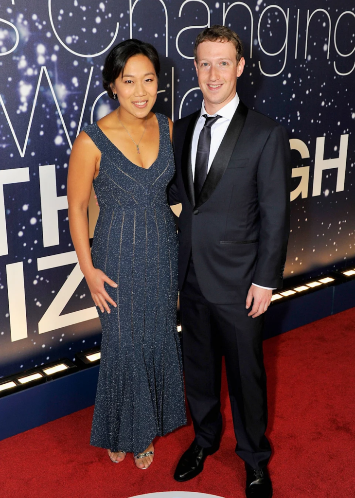 Mark Zuckerberg and Priscilla Chan at the 2nd Annual Breakthrough Prize Ceremony in 2014