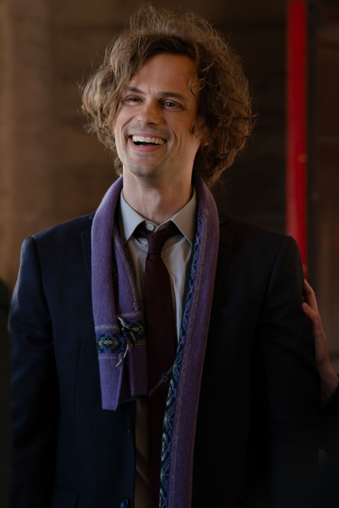 Matthew Gray Gubler portraying the character Dr. Spencer Reid on the television series Criminal Minds