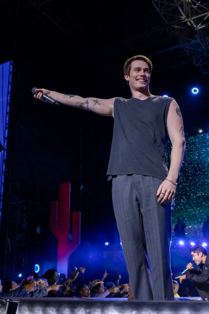 Nicholas Galitzine performing as the character Hayes Campbell in the 2024 film The Idea of You
