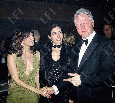 Gina Gershon and Bill Clinton