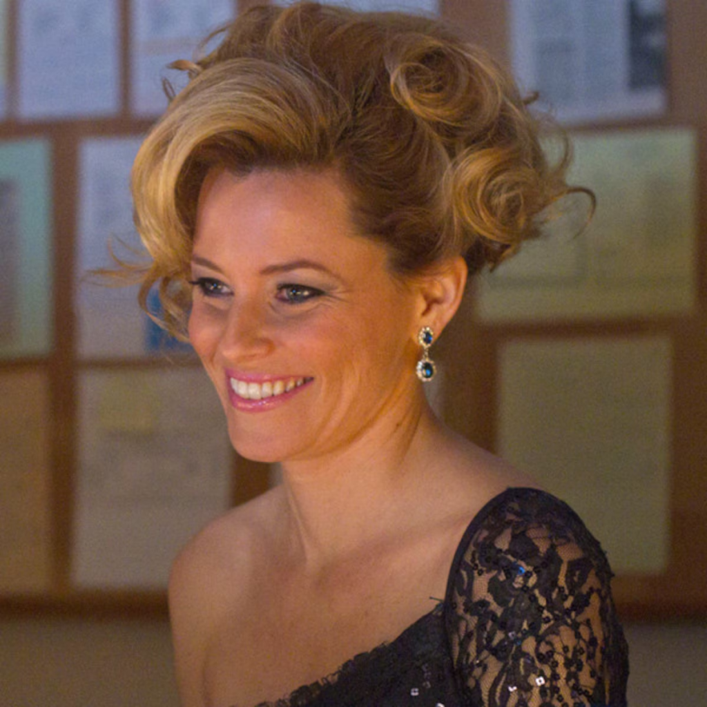 actress and director Elizabeth Banks portraying the character Gail Abernathy-McKadden in the Pitch Perfect film series