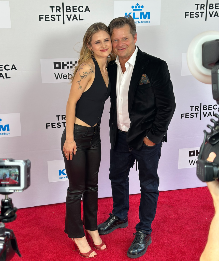Steve Zahn is pictured with his daughter, Audrey Zahn, at the 2025 Tribeca Festival premiere of their film She Dances
