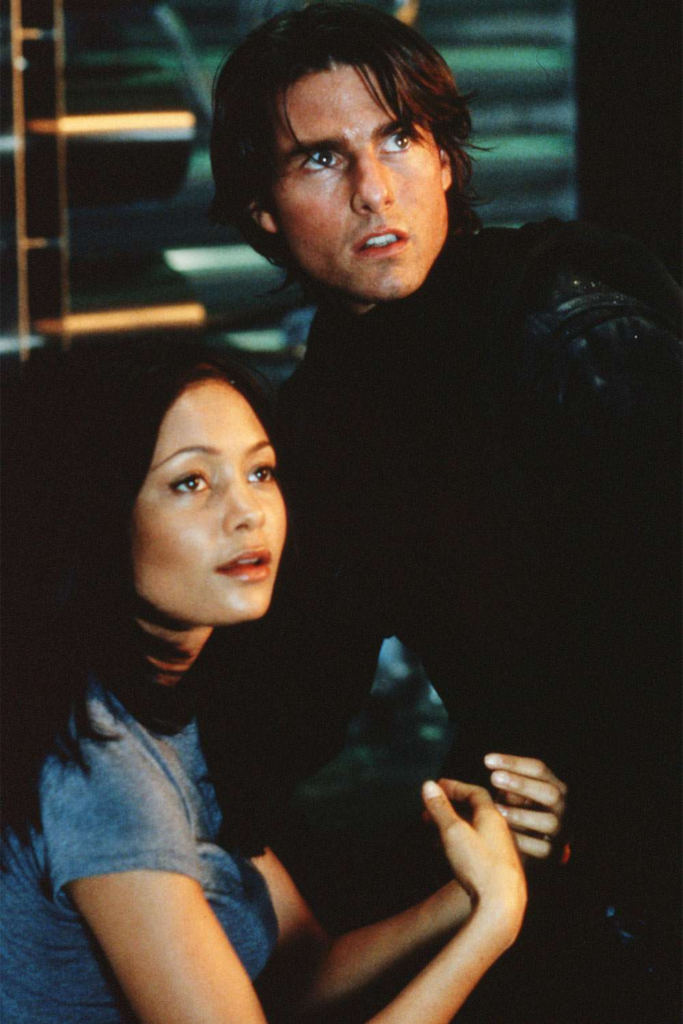 Tom Cruise and Thandiwe Newton in a scene from the 2000 film Mission: Impossible 2