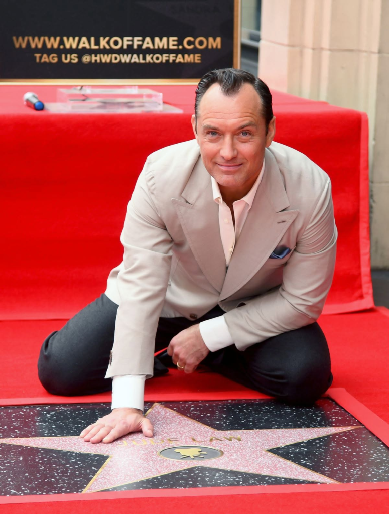 Actor Jude Law received the 2,798th star on the Hollywood Walk of Fame in Los Angeles on December 12, 2024