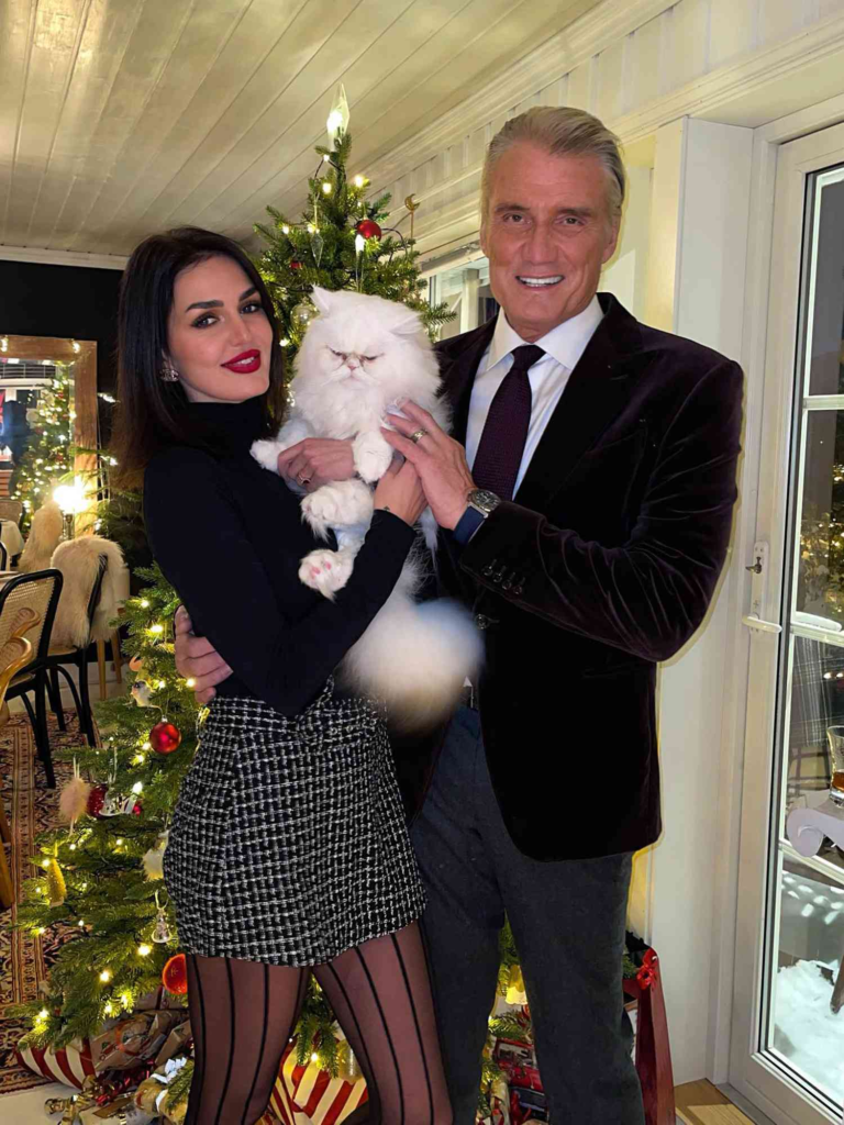 Dolph Lundgren and Emma Krokdal