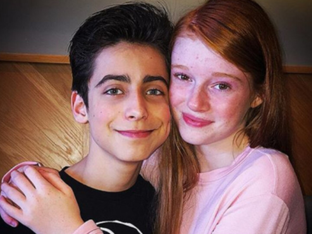 Aidan Gallagher and Hannah McCloud