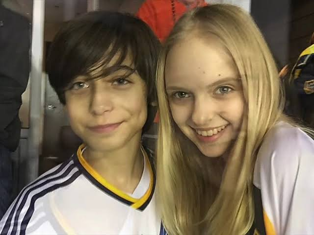 Aidan Gallagher and Jessica Bielkin