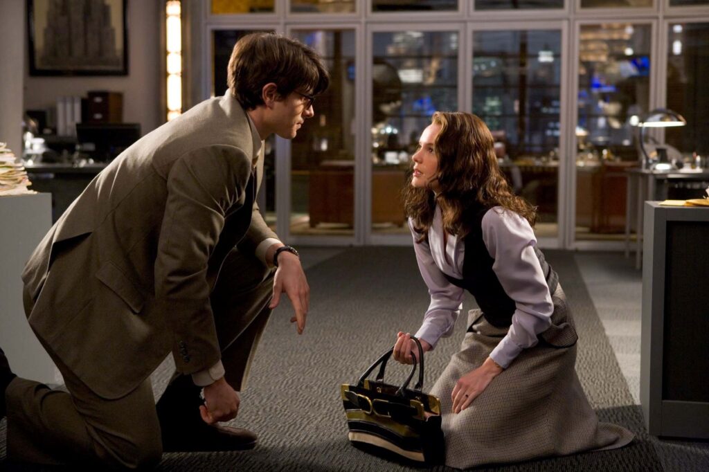 Brandon Routh and Kate Bosworth as Clark Kent and Lois Lane in the 2006 film Superman Returns