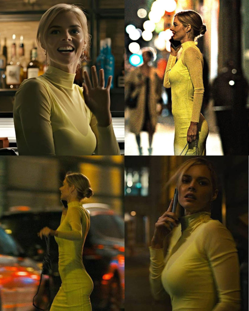 Samara Weaving as Laura Crane in the opening sequence of the slasher film Scream VI (2023)