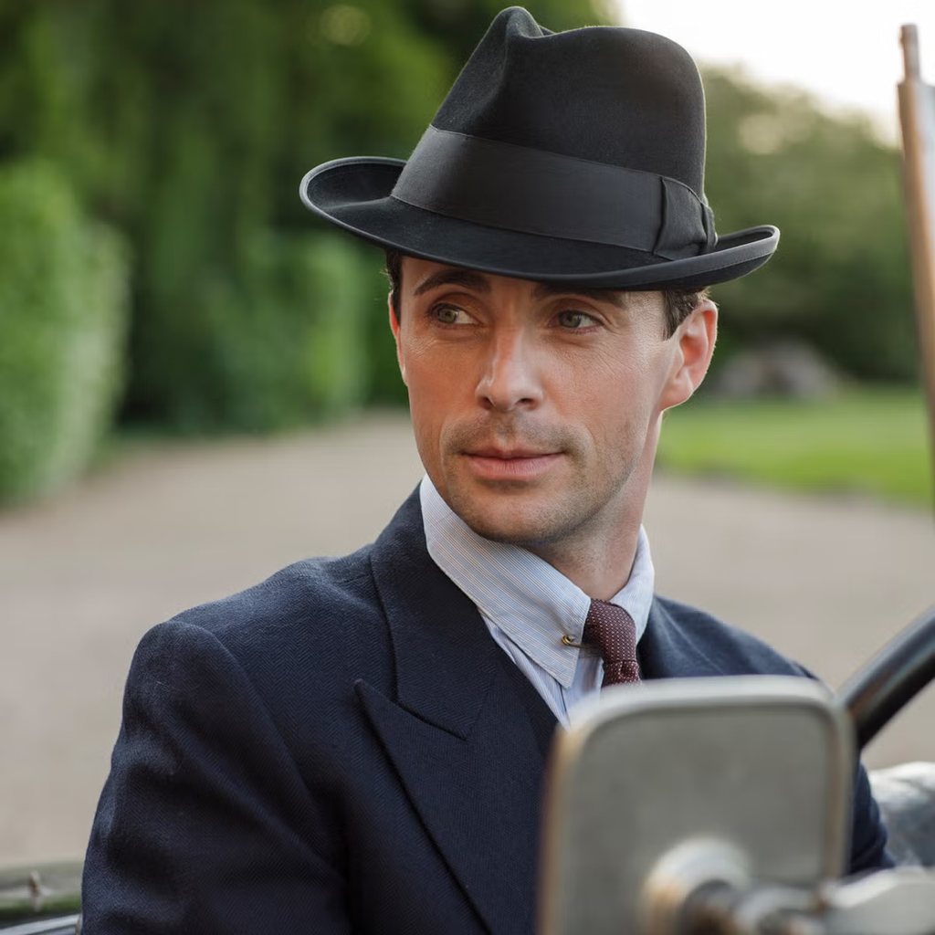 Matthew Goode as the racing driver and character Henry Talbot in the historical drama series Downton Abbey
