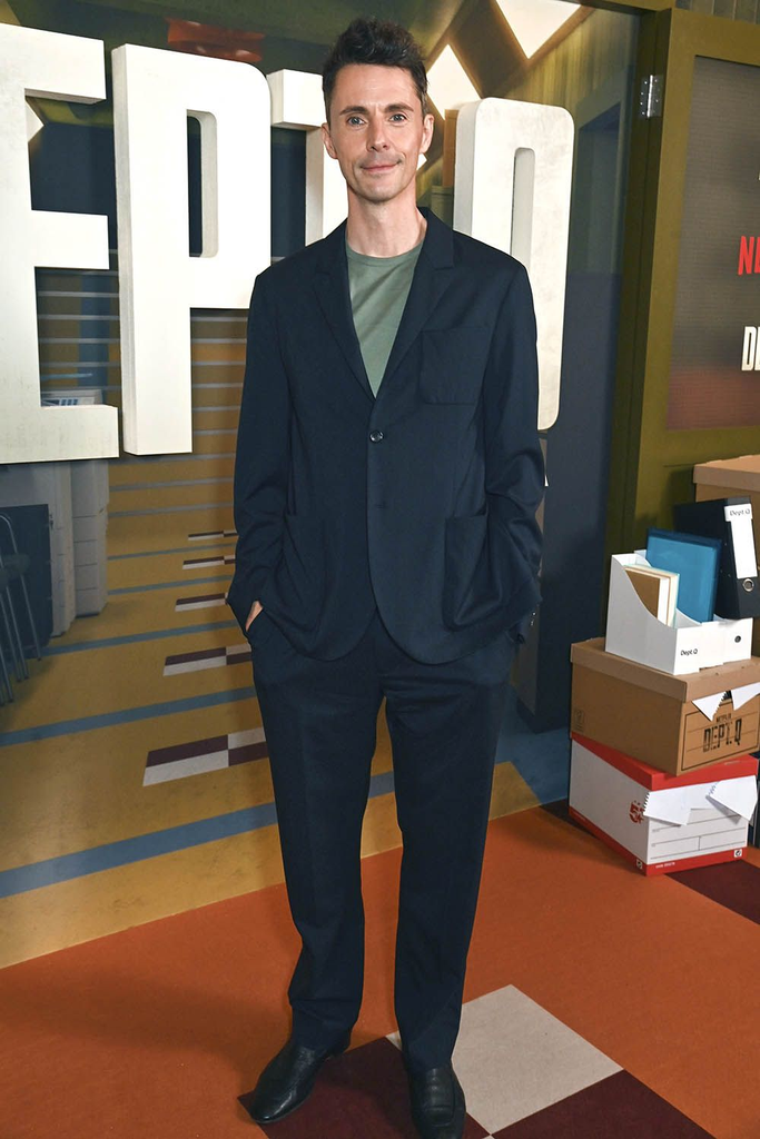 English actor Matthew Goode attending a special screening of the television series Dept. Q at the Ham Yard Hotel in London on May 27, 2025