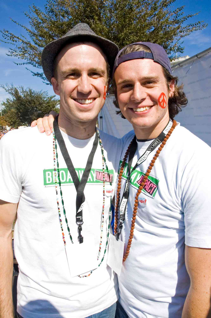 Jonathan Groff and Gavin Creel