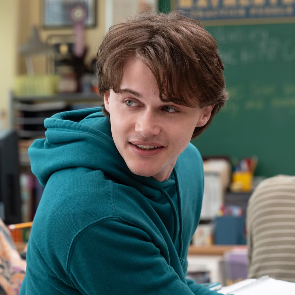 Christopher Briney as Aaron Samuels in the musical comedy film Mean Girls (2024)