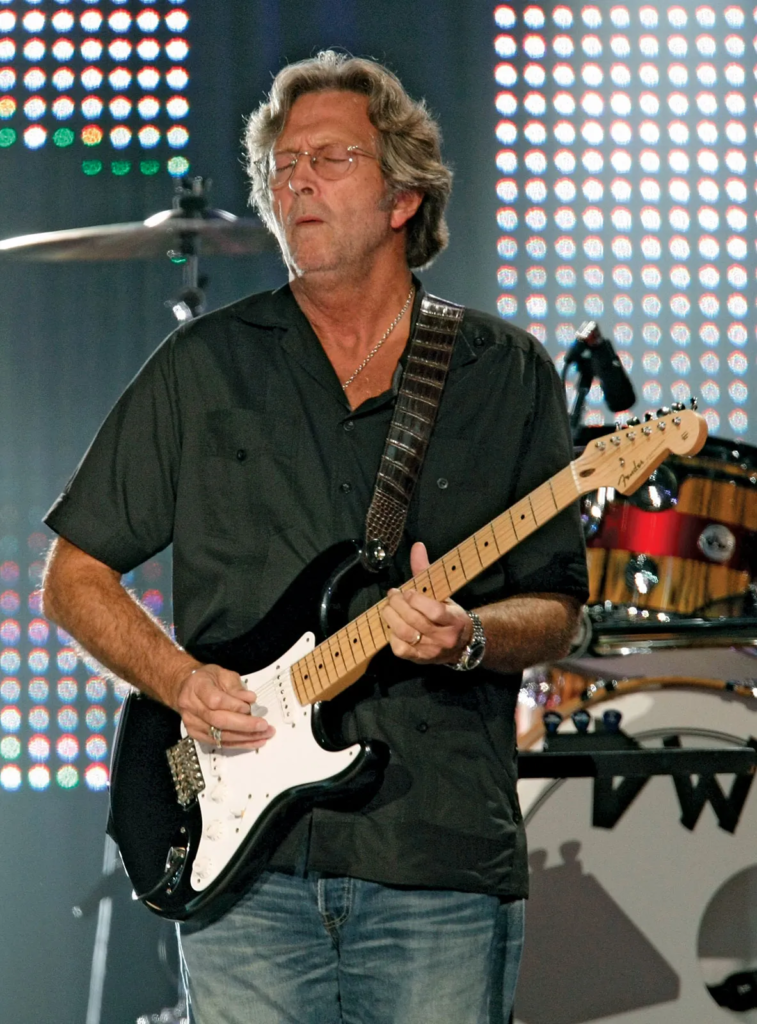 Eric Clapton performing live on stage