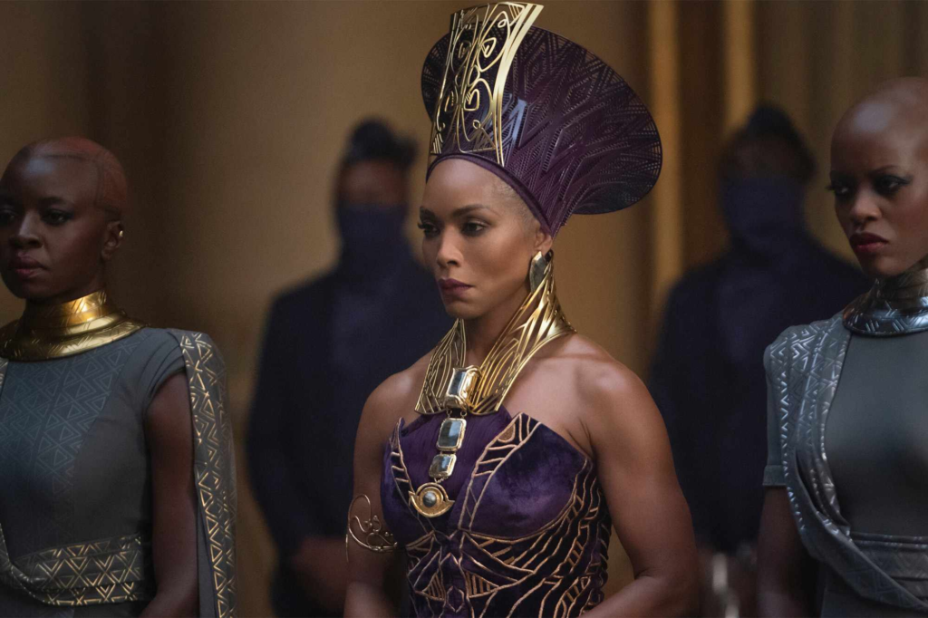 Angela Bassett portrays Queen Ramonda in Black Panther: Wakanda Forever
