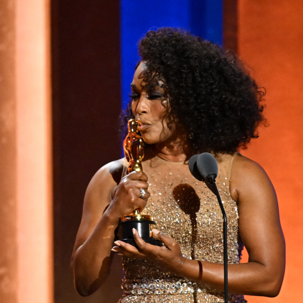 Angela Bassett accepting an honorary Oscar at the 14th Governors Awards on January 9, 2024