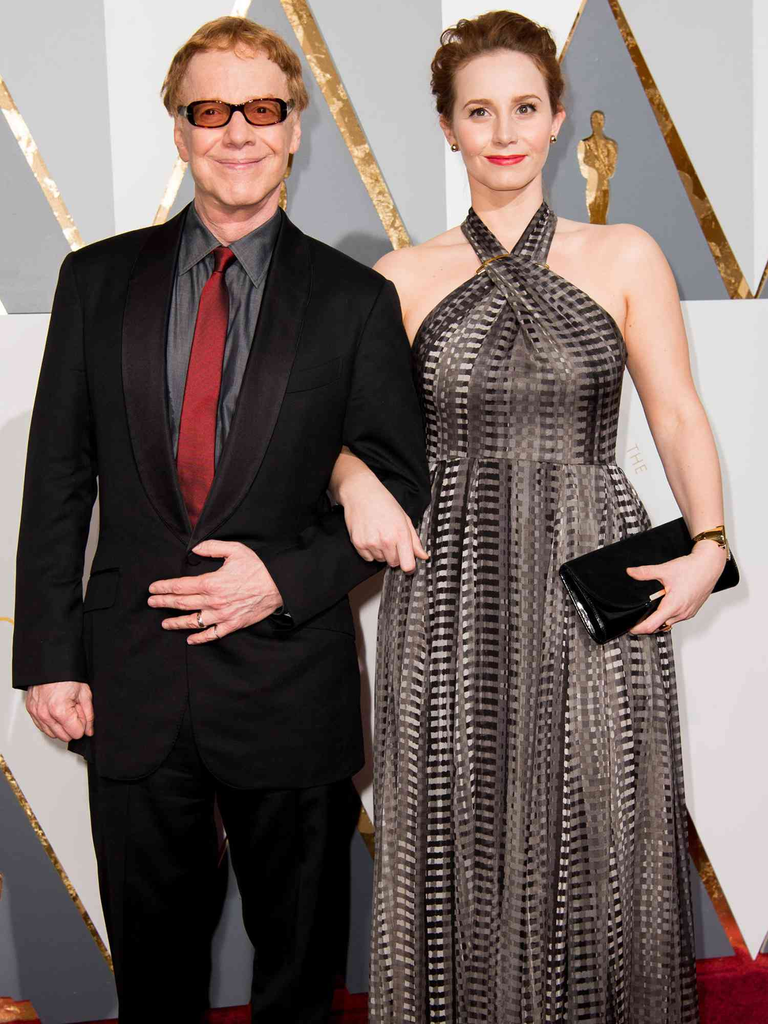 Bridget Fonda and Danny Elfman