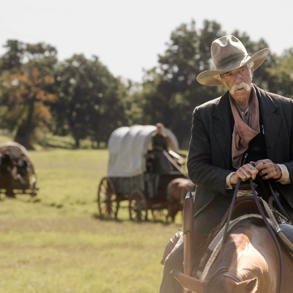 Sam Elliott playing the character Shea Brennan in the television series 1883